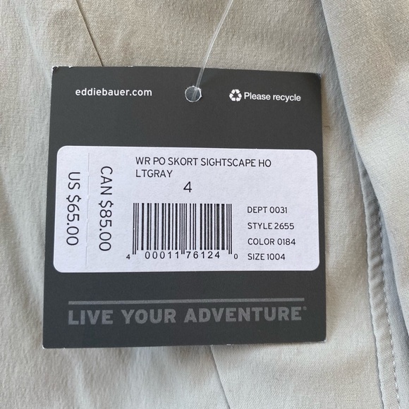 Eddie Bauer Skort Horizon Collection •UPF 50+ sun protection •StormRepel - Picture 5 of 7